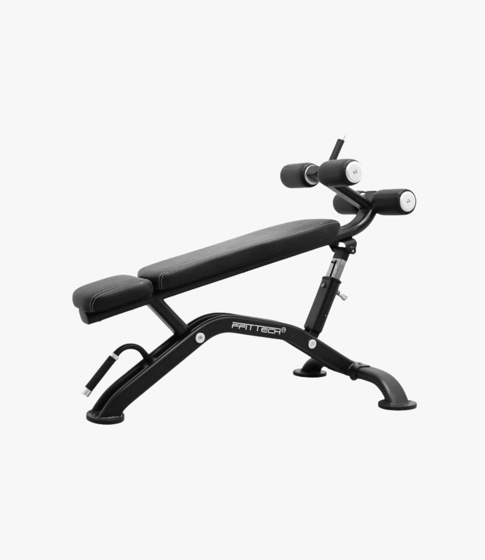 FFITTECH Crunch Bench FS26B gepolsterte Bauchbank mit Beinrollen
