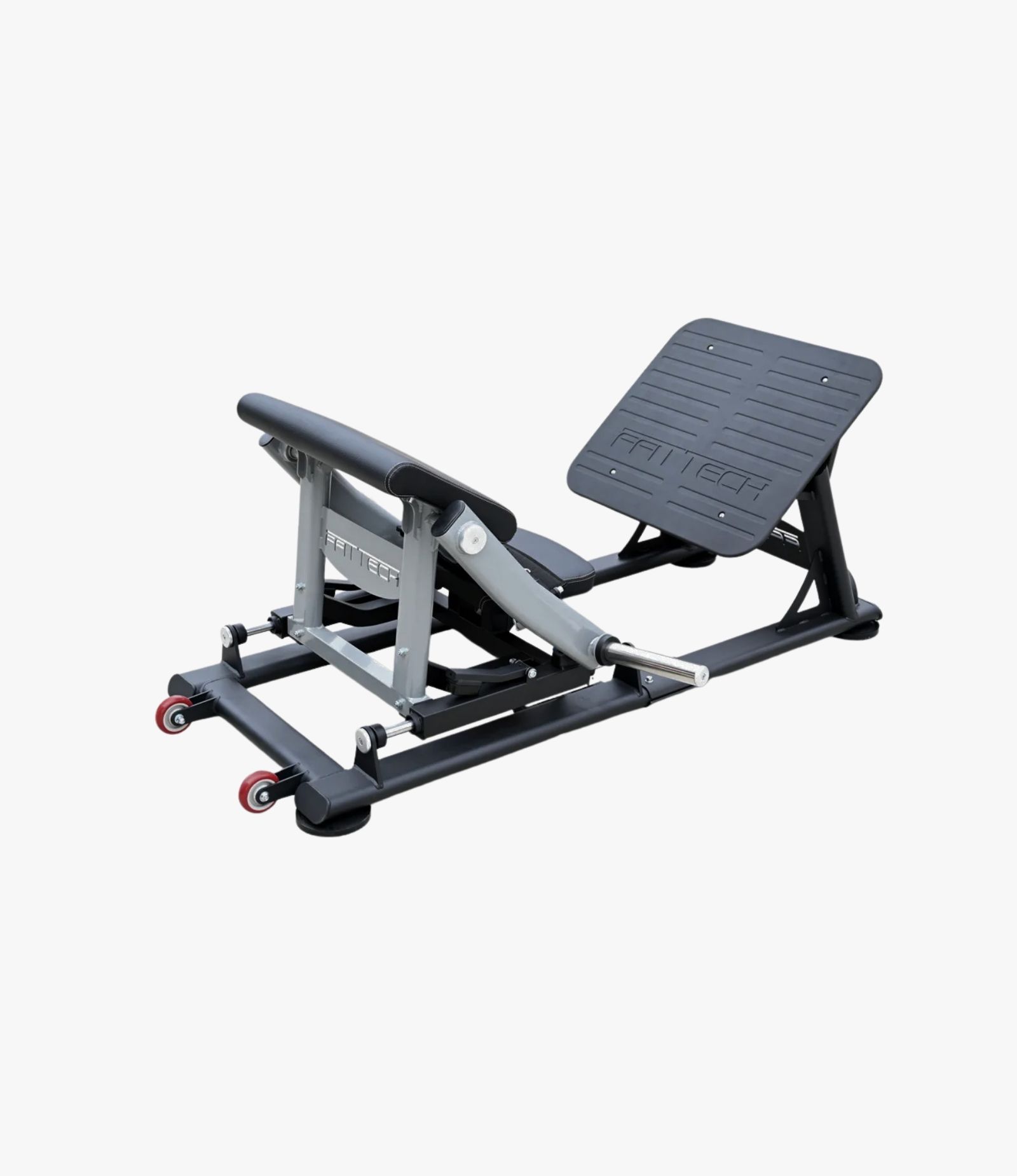 FFITTECH Hip Thrust PL040 – plate-loaded Hip-Thrust-Maschine mit gepolsterter Auflage, Fußplattform und Hantelscheibenaufnahmen