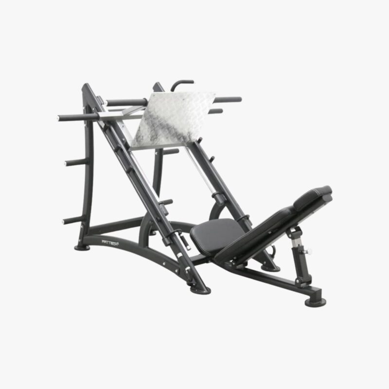 FFITTECH Leg Press 45° PL688 – plate-loaded 45-Grad-Beinpresse mit großer Fußplatte, gepolsterter Trainingsposition und Hantelscheibenaufnahmen