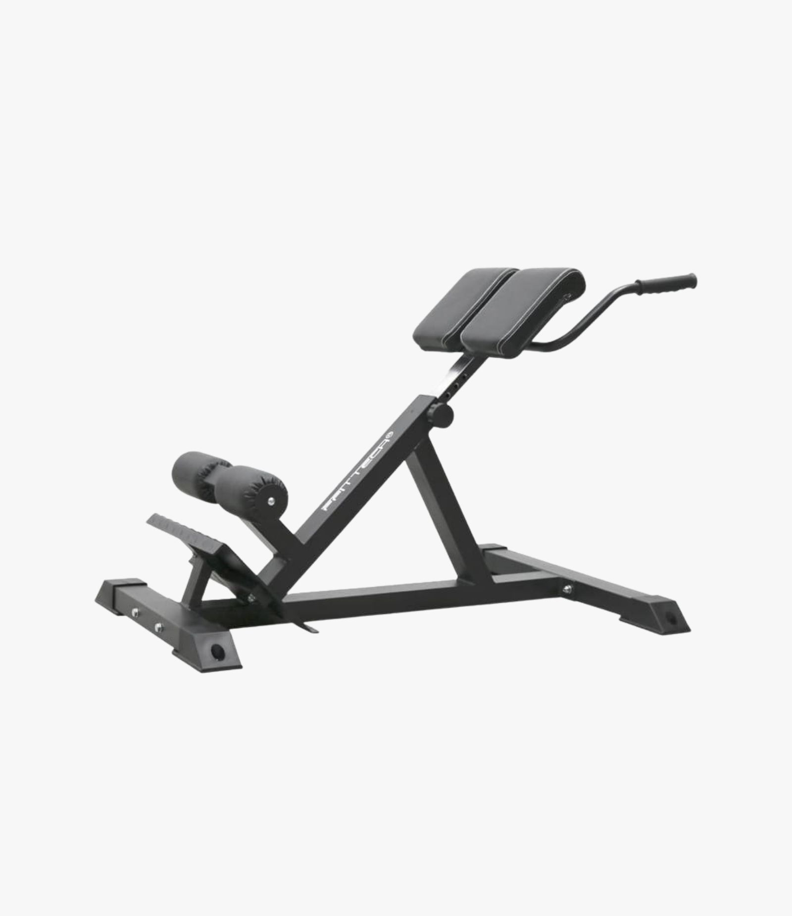 FFITTECH Lower Back Bench PG30 – Rückentrainer mit geteilter Polsterauflage, Fußstütze und Polsterrolle