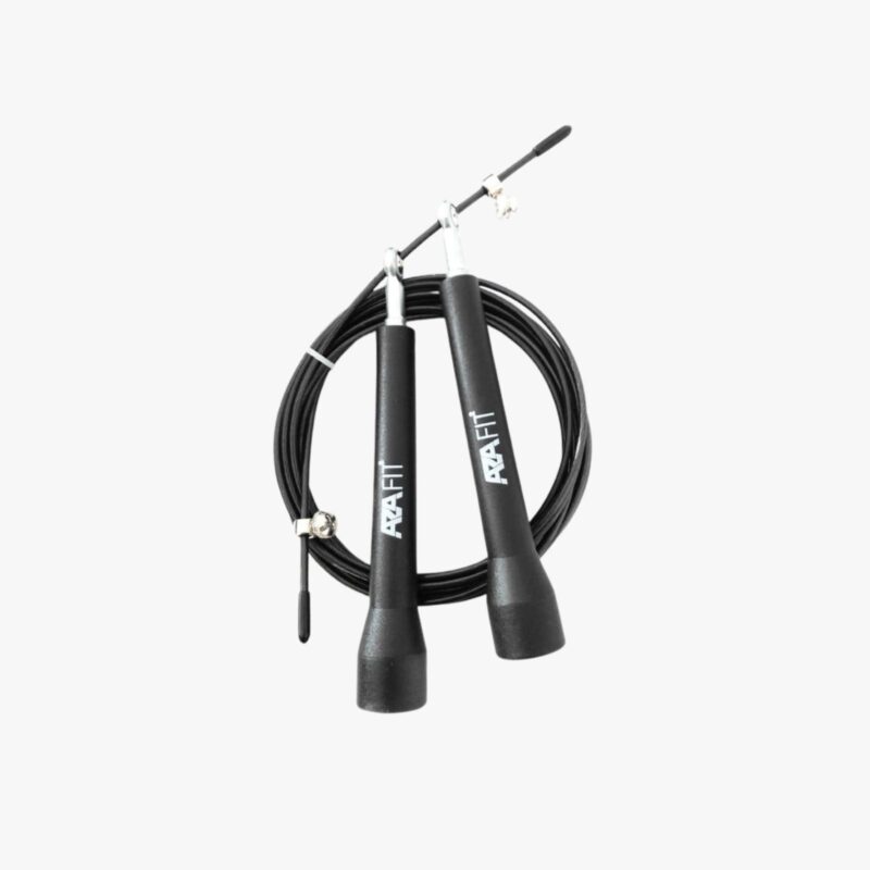Aza Fit Speed Rope Pro FF7001C – schwarzes Springseil mit Stahlseil und Handgriffen für funktionelles Training