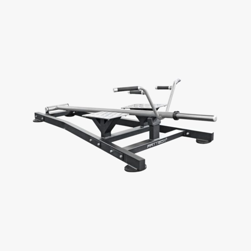FFITTECH T-Bar Row PL650 – plate-loaded T-Bar-Rudermaschine mit Standplattform, Griffen und Hantelscheibenaufnahme