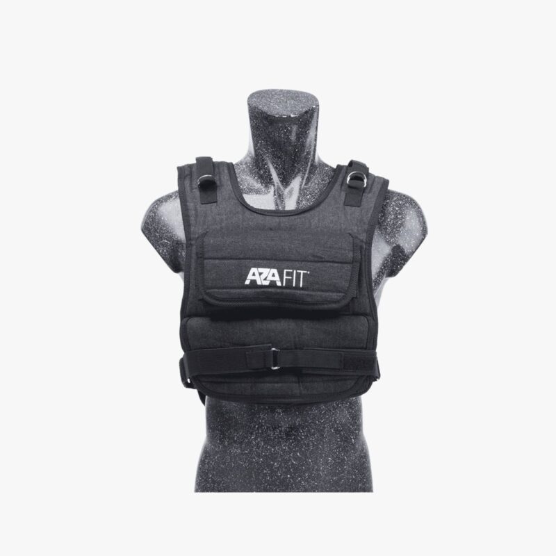 Aza Fit Weight Vest WVEST und WVEST-2 – schwarze verstellbare Gewichtsweste in 10-kg- und 20-kg-Ausführung für funktionelles Training