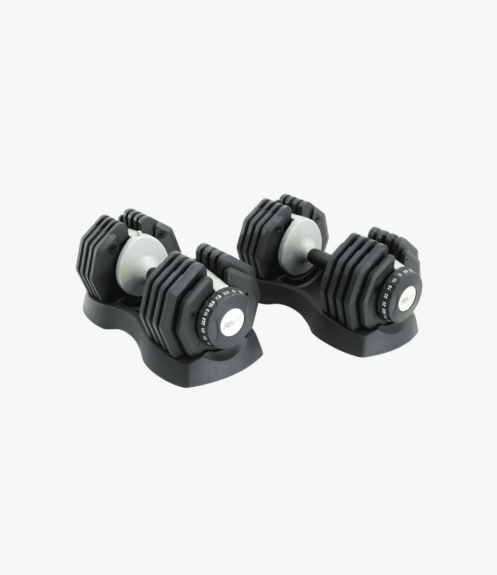 Aza Fit Adjustable Dumbbell ADJDUMB – verstellbare Kurzhantel mit einstellbarem Gewicht von 2,5 kg bis 25 kg