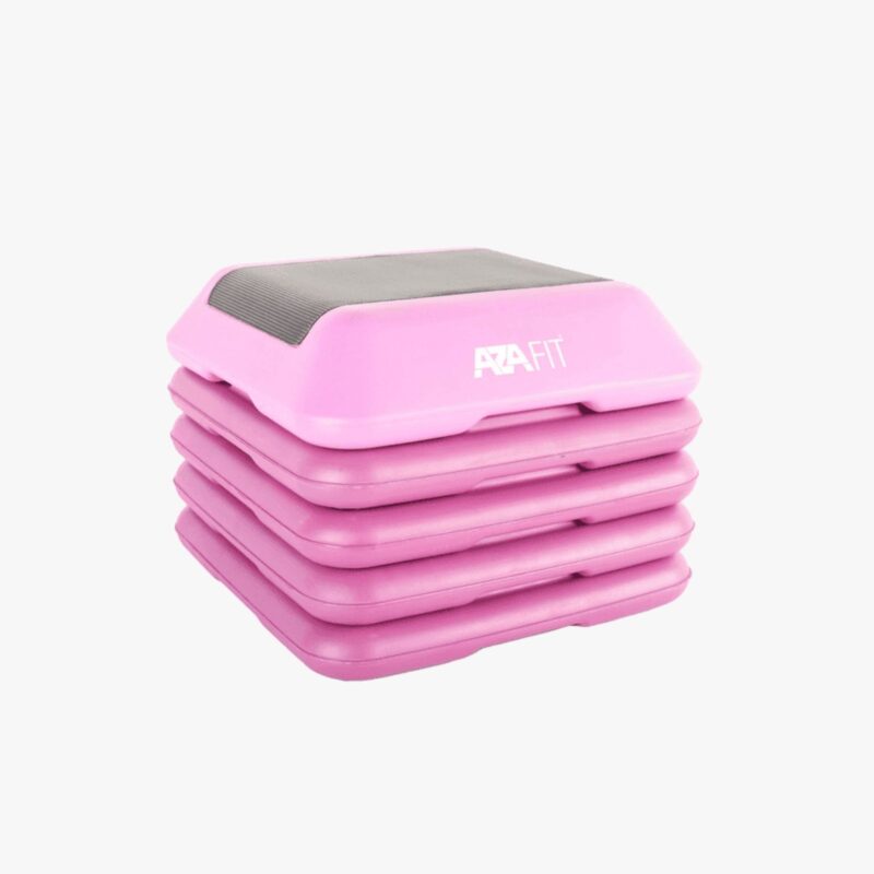 Aza Fit Aerobic Step AZA1012 – pinkfarbener Aerobic-Step mit schwarzer Trittfläche für Cardio- und Gruppentraining