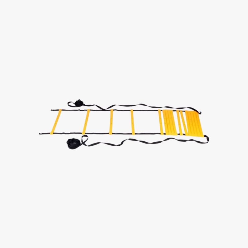 Aza Fit Agility Ladder AGIL24 – schwarz-gelbe Koordinationsleiter mit 24 Sprossen und 9,40 m Länge