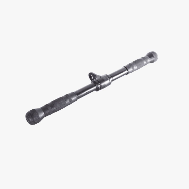 Aza Fit Biceps and Triceps Straight Bar A016-B – 50 cm langer Kabelzuggriff aus verchromtem Stahl mit gummierten Griffbereichen und 2,1 kg Gewicht