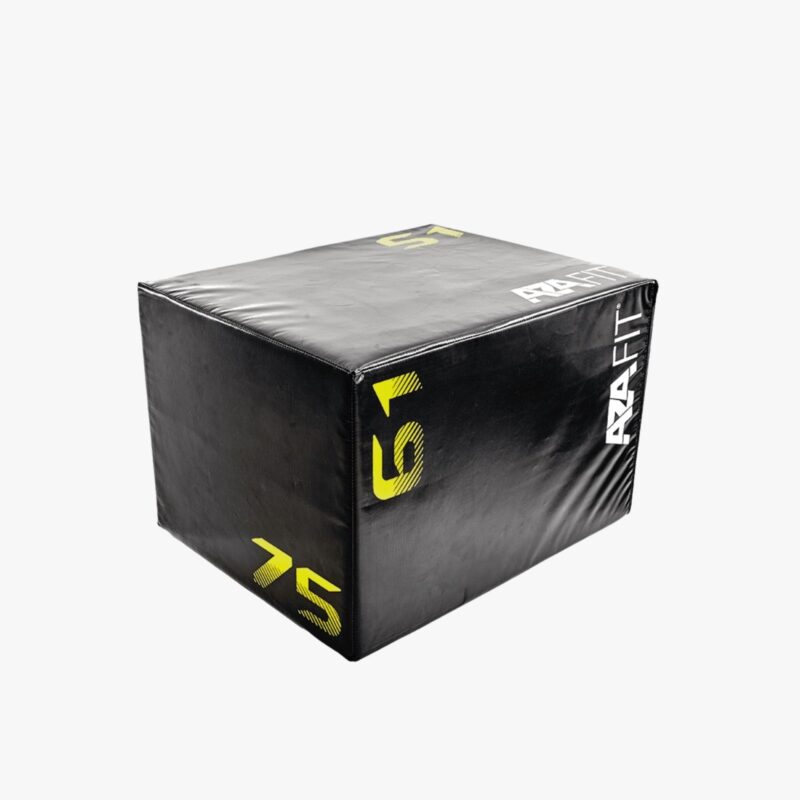 Aza Fit Black Soft PlyoBox - PVC AZAPBOX2 – schwarze Soft-Plyobox aus Schaumstoff für funktionelle Sprung- und Plyometrieübungen