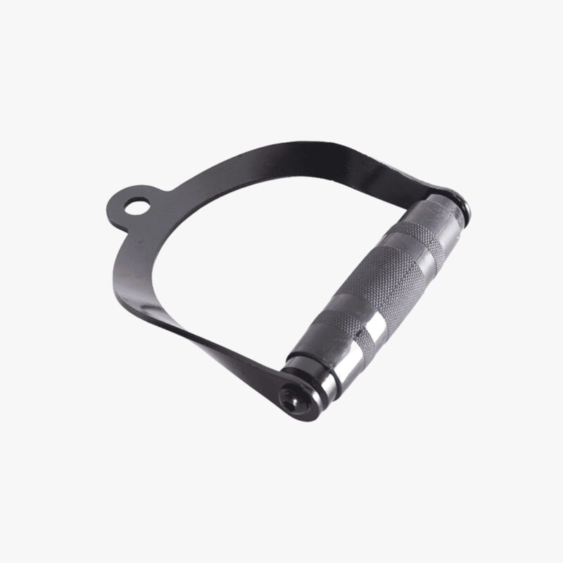 Aza Fit Cable Handle A016-4 – einhändiger Kabelzuggriff aus verchromtem Stahl und Gummi mit 13 cm Abstand