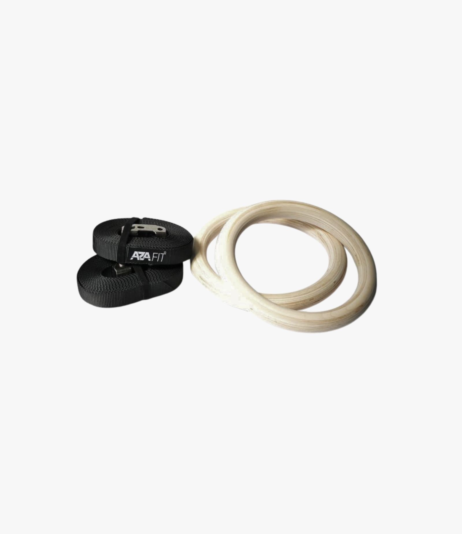 Aza Fit Cross-training Wood Rings A036-2 – Holzringe mit verstellbaren Nylonriemen für funktionelles Körpergewichts- und Ringtraining