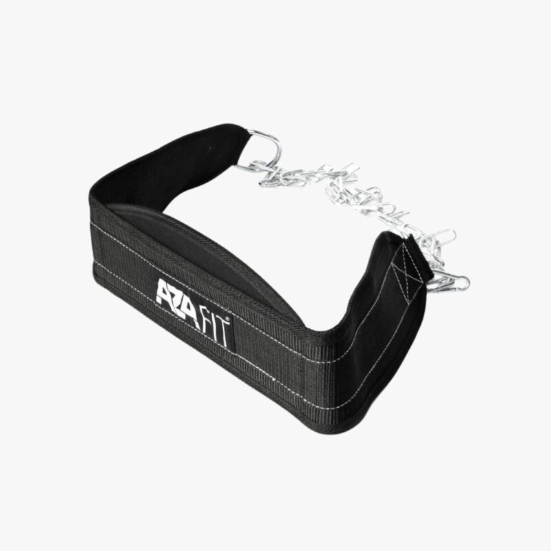 Aza Fit Dipping Belt DP – schwarzer Dip-Gürtel aus Nylon mit Kette für Zusatzgewicht beim Krafttraining