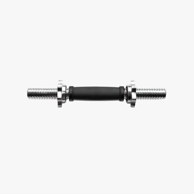 Aza Fit Dumbbell Bar A016-7 – 36 cm lange Kurzhantelstange aus verchromtem Stahl und Gummi mit 2 kg Gewicht