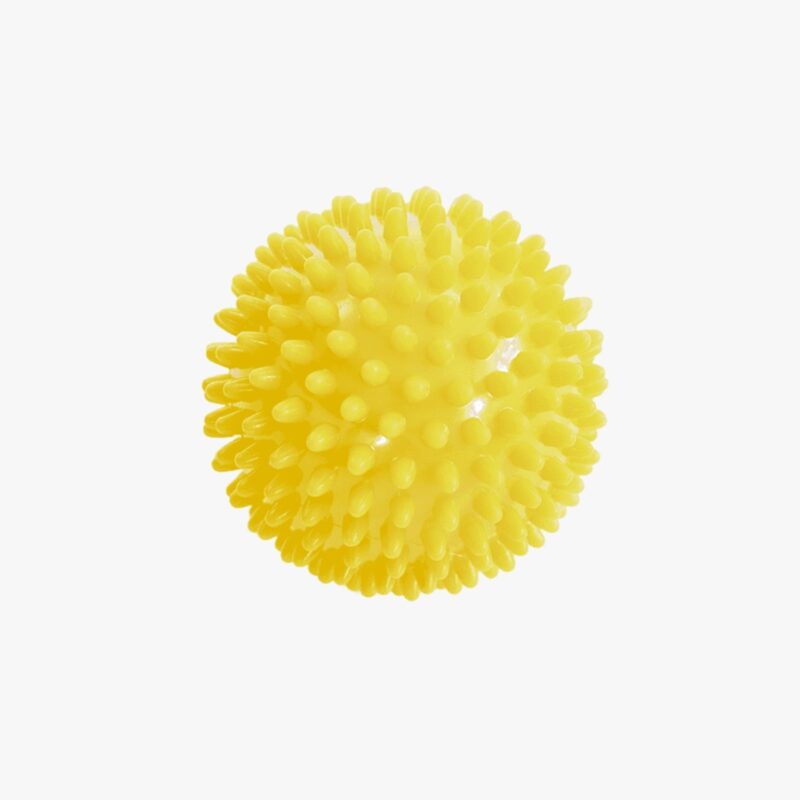 Aza Fit Mass Ball MASSBALL – gelber Massageball aus PVC mit Noppen und 9 cm Durchmesser