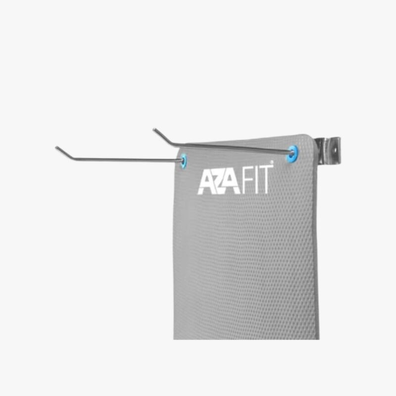 Aza Fit Mat Rack A042 – grauer Wandhalter aus Stahl zur Aufbewahrung von bis zu 10 Trainingsmatten
