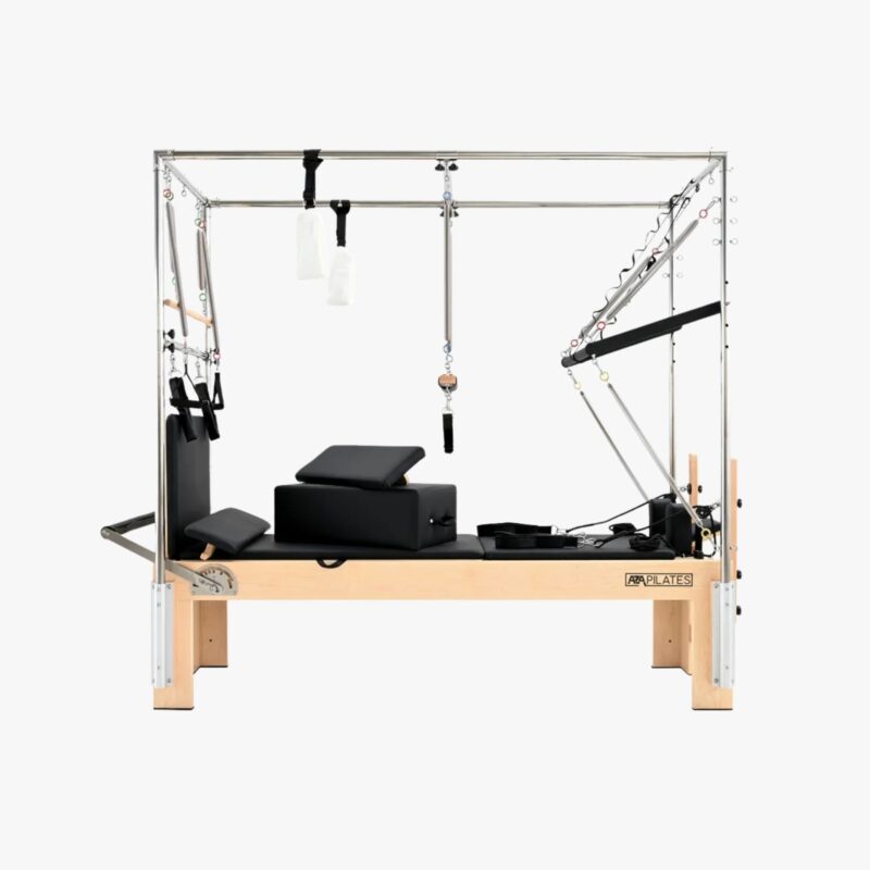 Aza Pilates Pilates Cadillac Reformer AZAP-CRNEW – Pilates Reformer mit Cadillac-Tower, 10 Tower-Federn und 6 Reformer-Widerstandsfedern in 237 × 87 × 212 cm