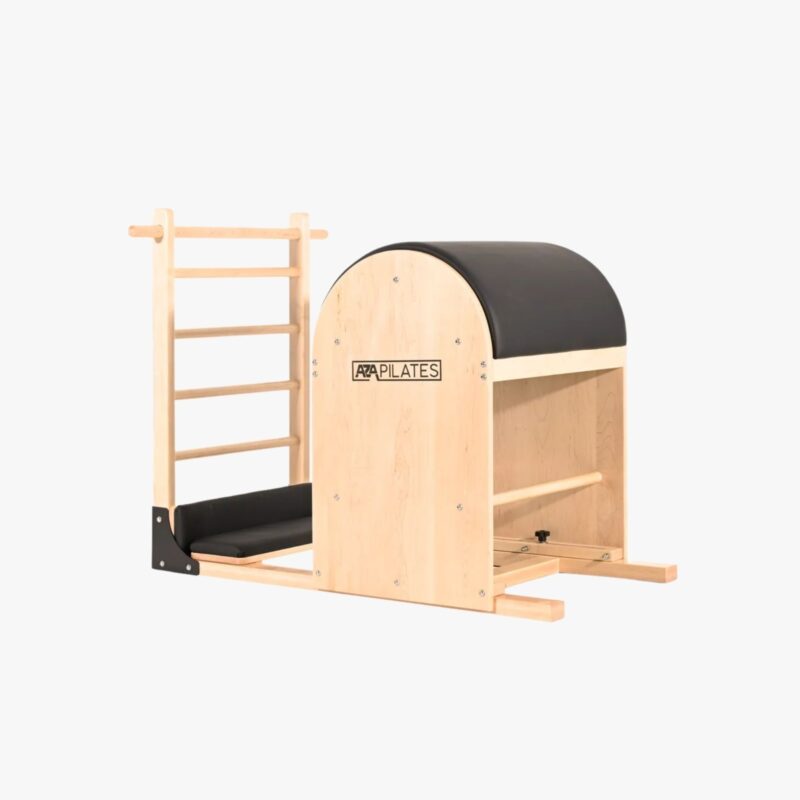 Aza Pilates Pilates Ladder Barrel AZAP-LBNEW – Pilates Ladder Barrel aus Holz mit gepolsterter Barrel-Auflage in 125 × 63 × 33 cm