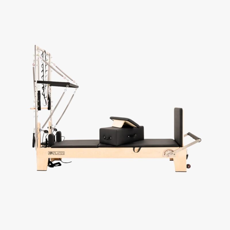 Aza Pilates Pilates Reformer Tower AZAP-RTNEW – Pilates Reformer mit Tower, 8 Tower-Federn und 6 Reformer-Widerstandsfedern in 245 × 75 × 198 cm