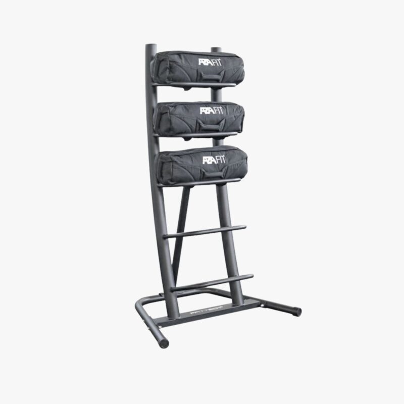 Aza Fit Power Bags Rack A026RK – schwarzes Stahlregal zur Aufbewahrung von bis zu fünf Power Bags