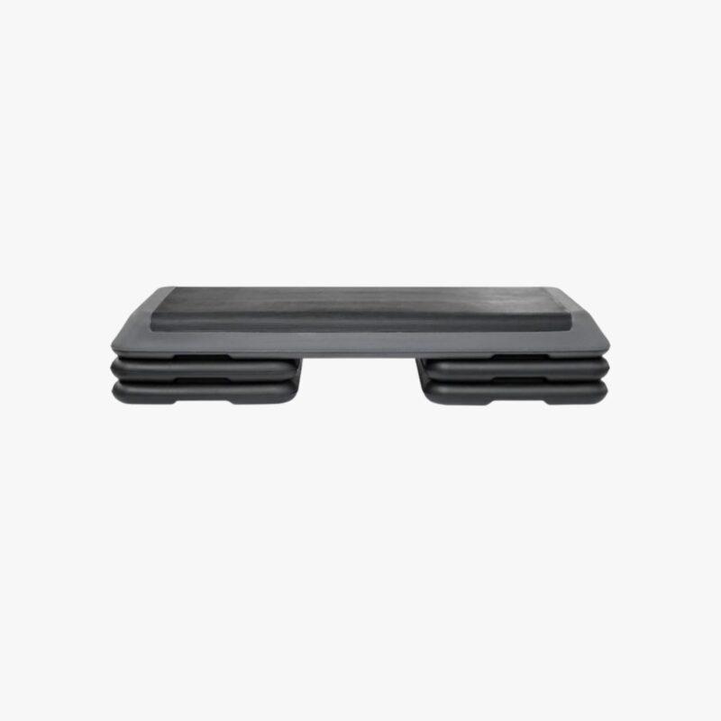 Aza Fit Professional Step AZA004.2 – schwarz-graue Step-Plattform mit rutschfester Gummioberfläche und drei einstellbaren Höhen