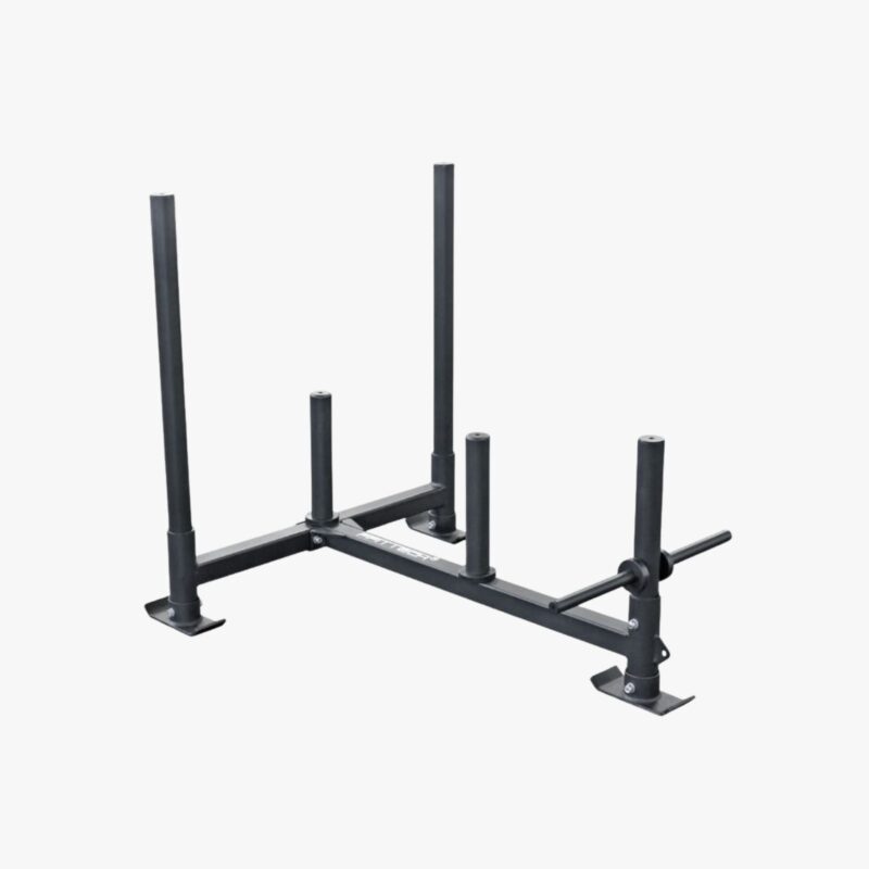 Aza Fit Prowler PROW – schwarzer Trainingsschlitten aus Stahl mit mehreren vertikalen Griffstangen für Functional Training