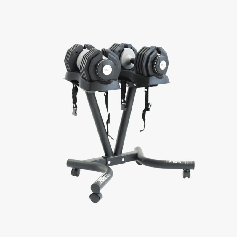 Aza Fit Rack Adjustable Dumbbell RACKADJ – schwarzer Ständer für ein Paar verstellbare Kurzhanteln