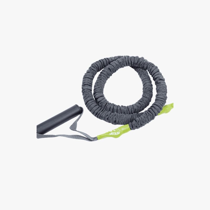 Aza Fit Resistance Elastic AZA007-1 – grünes Widerstandsband aus Gummi und Nylon mit Griffen und mittlerem Widerstand