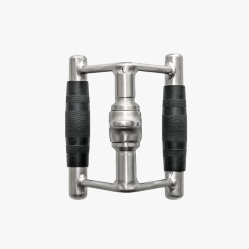 Aza Fit Rowing Handle A016-5 – Kabelzug-Rudergriff aus verchromtem Stahl mit gummierten Griffbereichen, 17,5 cm Griffabstand und 3,4 kg Gewicht