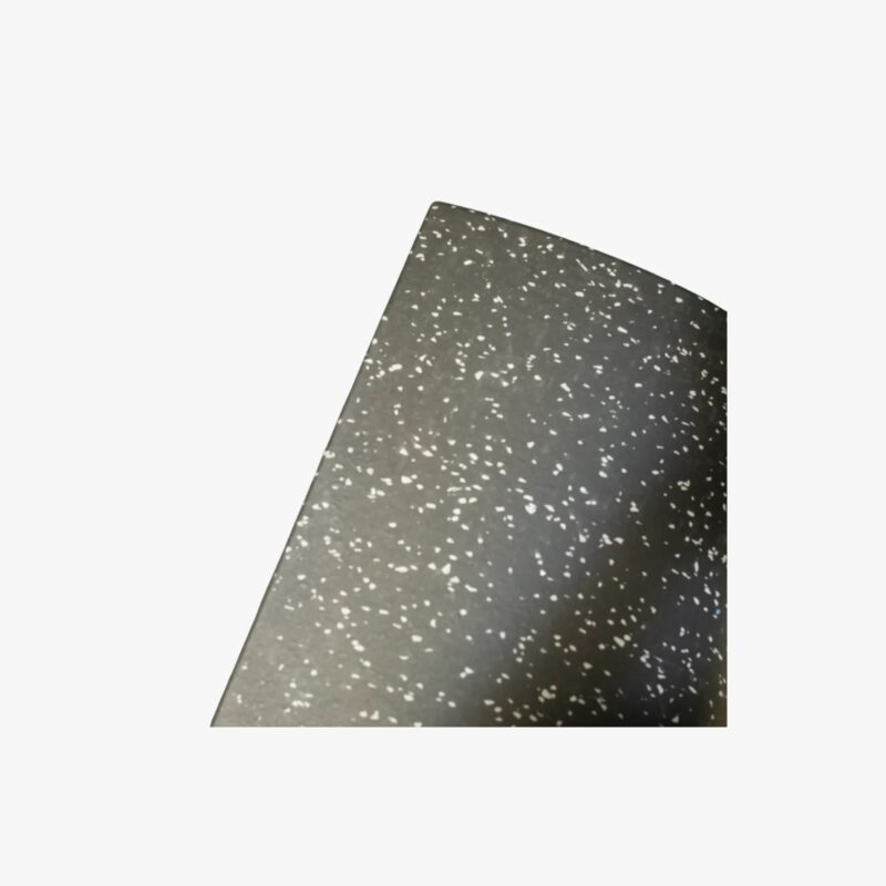 AZA Fit Rubber Floor 1mx1mx15mm Black + White/Grey dots A039-15 – Bodenbelag für Trainingsflächen