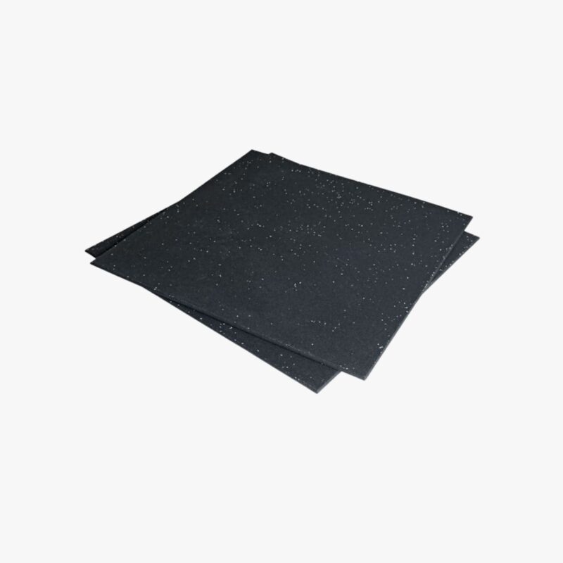 Aza Fit Rubber Floor A039-2 – schwarzer mikrogranulierter Gummiboden in 100 × 100 cm mit 1 cm Stärke