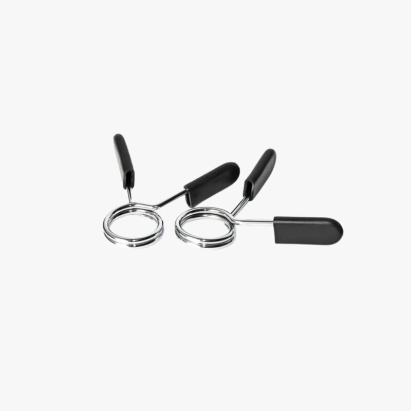 Aza Fit Springs A017-12 – Federverschlüsse aus Stahl für 28-mm-Hantelstangen mit schwarzen Griffen im 2er-Set
