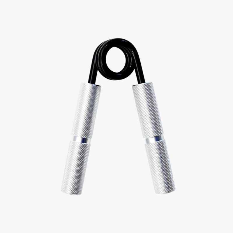 Aza Fit Steel Hand Grip AZA2002-1 – silberner Handtrainer mit Feder und zwei Griffen für das Griffkrafttraining