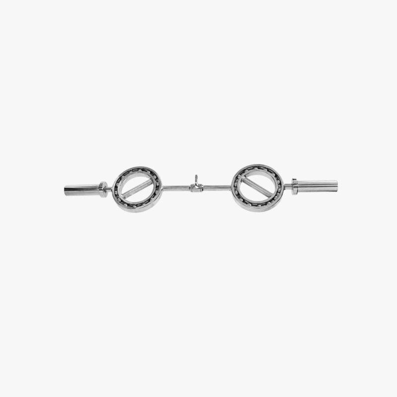 Aza Fit Swiss Bar 360° A017-22 – verchromte Spezialhantelstange mit zwei ringförmigen Griffbereichen, 120 cm Länge und 17 kg Gewicht
