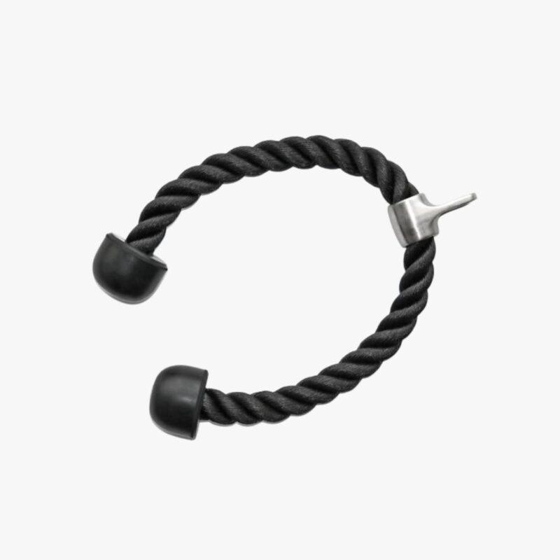 Aza Fit Tricep Rope Doble A016-1 – schwarzes Trizepsseil aus Nylon für Kabelzugtraining mit 70 cm Länge und 1 kg Gewicht