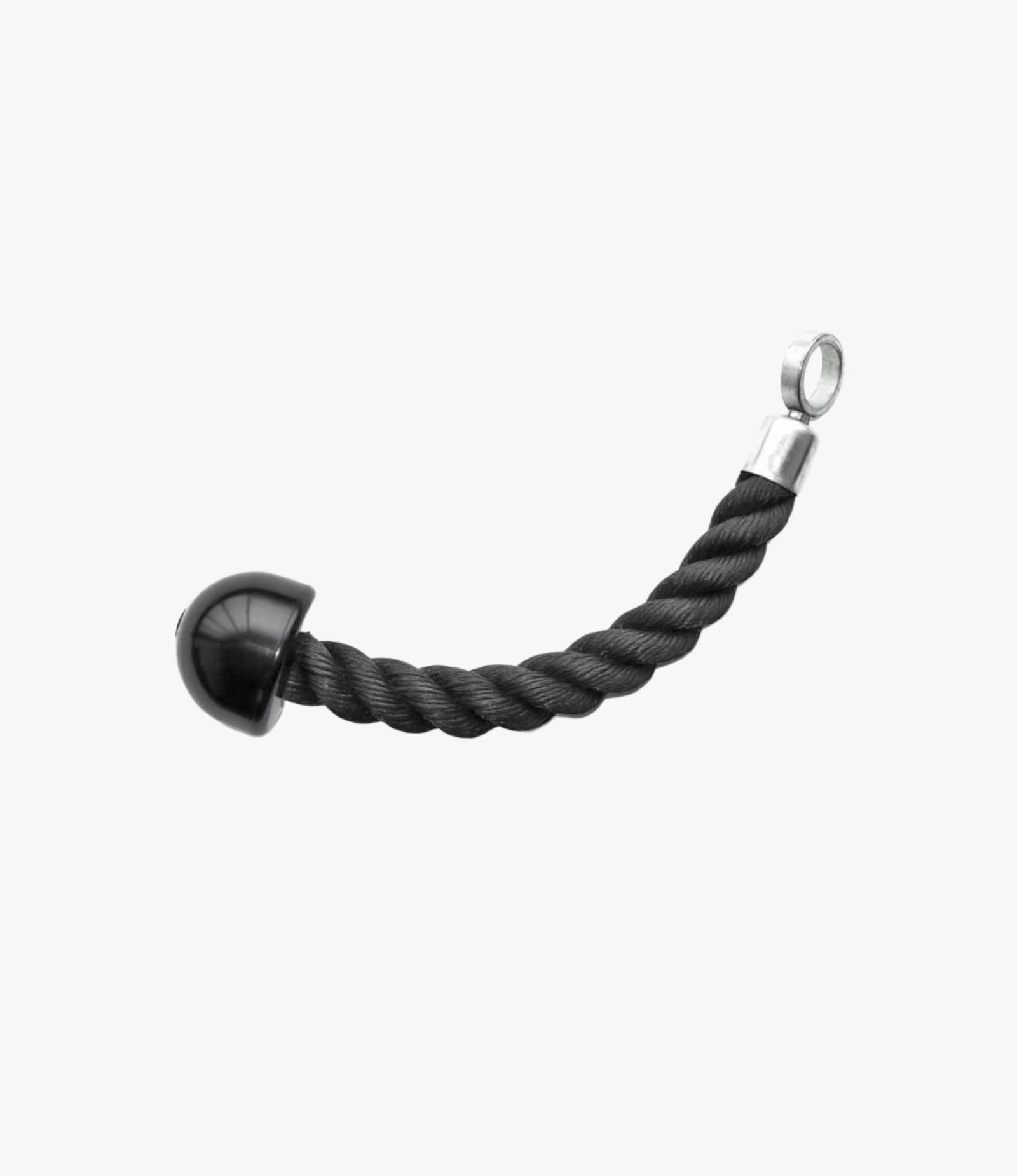 Aza Fit Tricep Simple Rope A016-2 – schwarzes einseitiges Trizepsseil aus Nylon für Kabelzugtraining mit 37 cm Länge und 300 g Gewicht