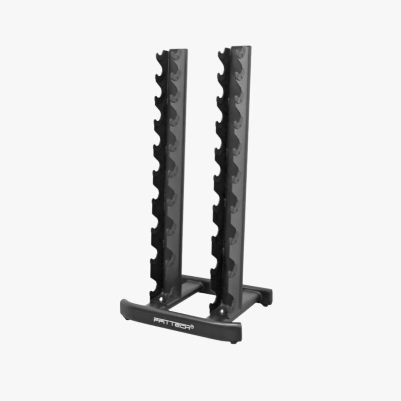Aza Fit Vertical Dumbbells Rack AZA840 – schwarzer vertikaler Kurzhantelständer aus Stahl für bis zu 10 Hantelpaare