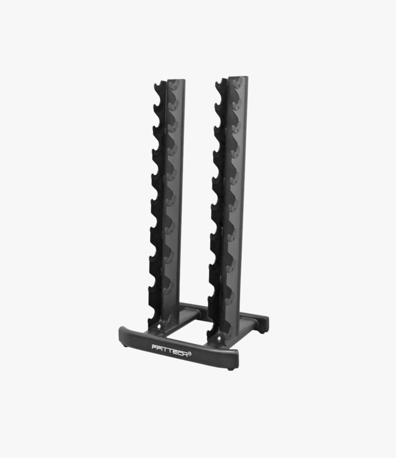 Aza Fit Vertical Dumbbells Rack AZA840 – schwarzer vertikaler Kurzhantelständer aus Stahl für bis zu 10 Hantelpaare