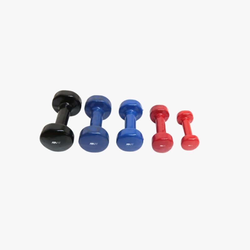 Aza Fit Vinyl Dumbbells AZA006 – vinylbeschichtete Kurzhanteln aus Stahl in 1 kg, 2 kg, 3 kg, 4 kg und 5 kg