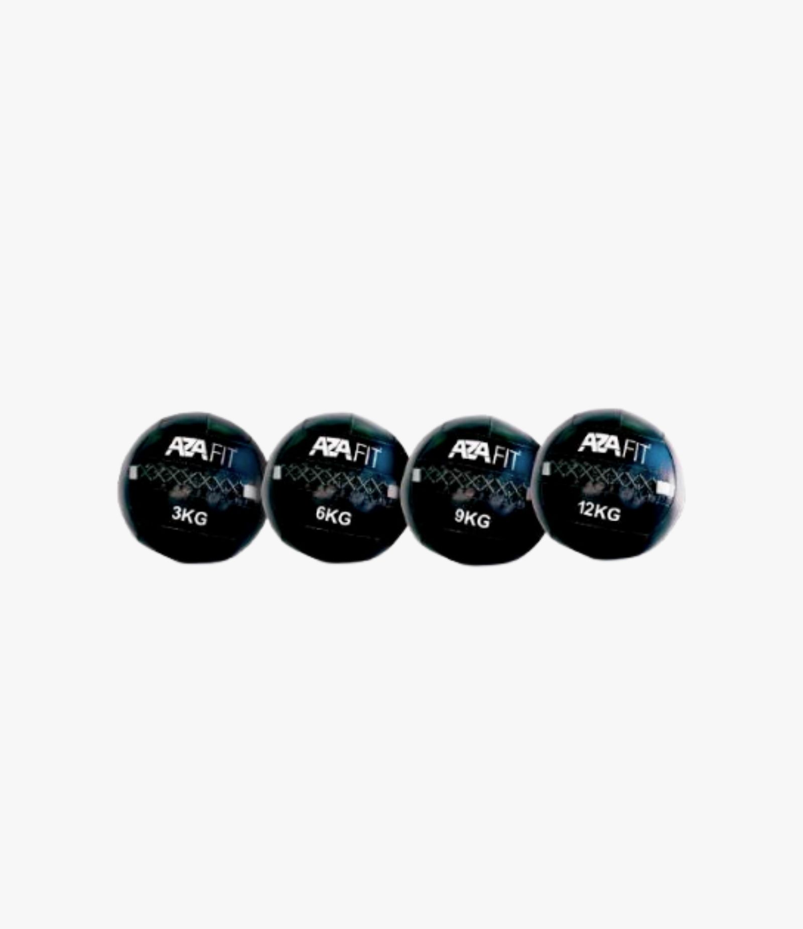 Aza Fit Wall Ball DEFWB3, DEFWB6, DEFWB9 und DEFWB12 – schwarz-weiße Wall Balls aus PVC mit 35 cm Durchmesser in 3 kg bis 12 kg