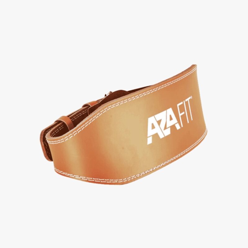 Aza Fit Weight Lifting Belt AZA1001 – brauner Gewichthebergürtel aus Leder für Kraft- und Gewichtstraining