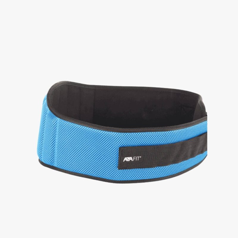 Aza Fit Weight Lifting Belt AZAWLB – schwarz-blauer Gewichthebergürtel aus Nylon und EVA für Kraft- und Gewichtstraining