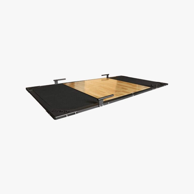 Aza Fit Weightlifting Platform PLATWEIG – Gewichtheberplattform mit Stahlkonstruktion sowie Gummi- und Holzflächen in 250 × 133 × 3 cm